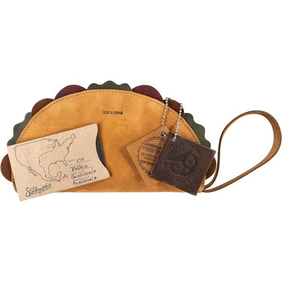 Hide & Drink, Leather Multipurpose Taco Shape Wallet, Make Up Organizer, Cash Ho - Picture 6 of 6